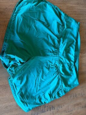 Women’s Teal Athletic Shorts with Elastic Waistband